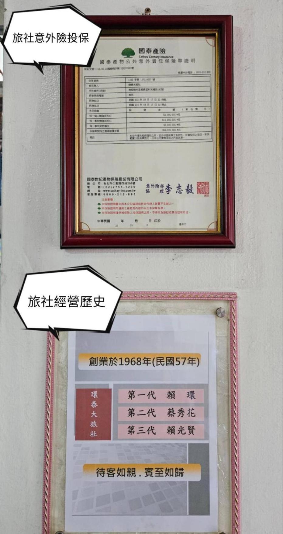 環泰大旅社 A Go Da 單未留電話不接單 Hotel Shuili Bagian luar foto